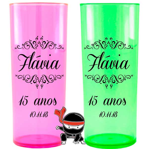 Copos personalizados 15 anos