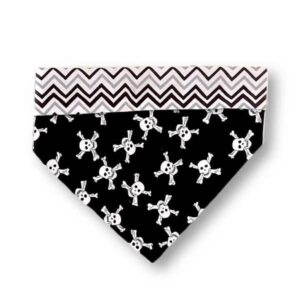 Bandana Dupla Face Caveira Preto e Branco