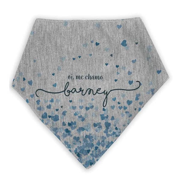 Bandana Personalizada Azul Estrela Com o Nome do Pet