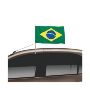 Bandeira do Brasil com Suporte para Carro