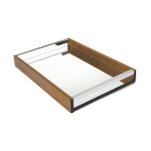 Bandeja Madeira Teca com Espelho