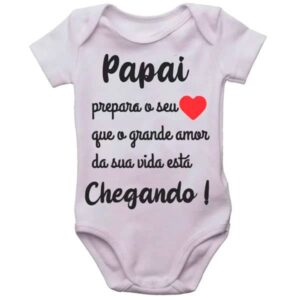 Body Bebê Personalizado Papai Estou Chegando