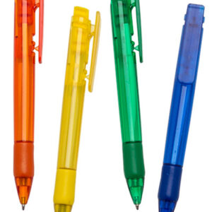 Caneta colorida de plástico personalizada