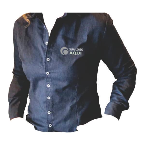 Camisa Cor Jeans Personalizada