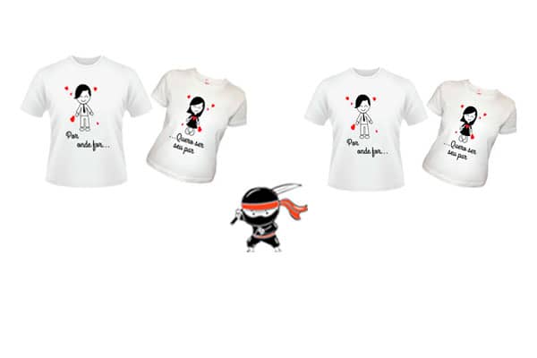 Camisetas personalizadas para casal