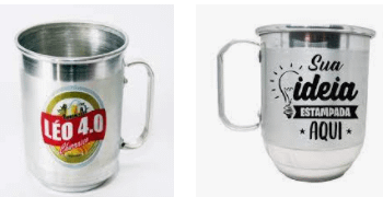 Caneca de Alumínio Personalizada com Foto