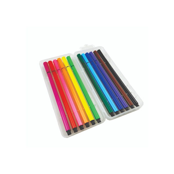 Caneta Hidrográfica 12 Cores Fine Master Personalizada