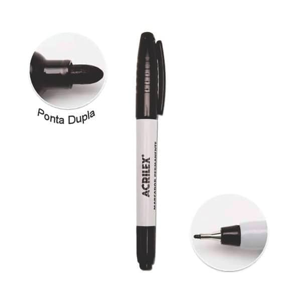 Caneta Permanente Personalizar Tecidos Duas Pontas