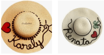 Chapéu com nome personalizado