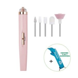 Chaveiro + Lixa de Unha Elétrica Recarregável