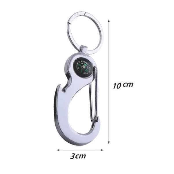 Chaveiro Multifunção com Bússola para Presente Personalizado