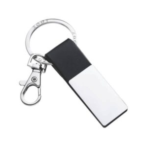 Chaveiro de Couro com Detalhes em Metal