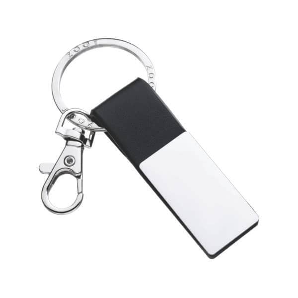 Chaveiro de Couro com Detalhes em Metal