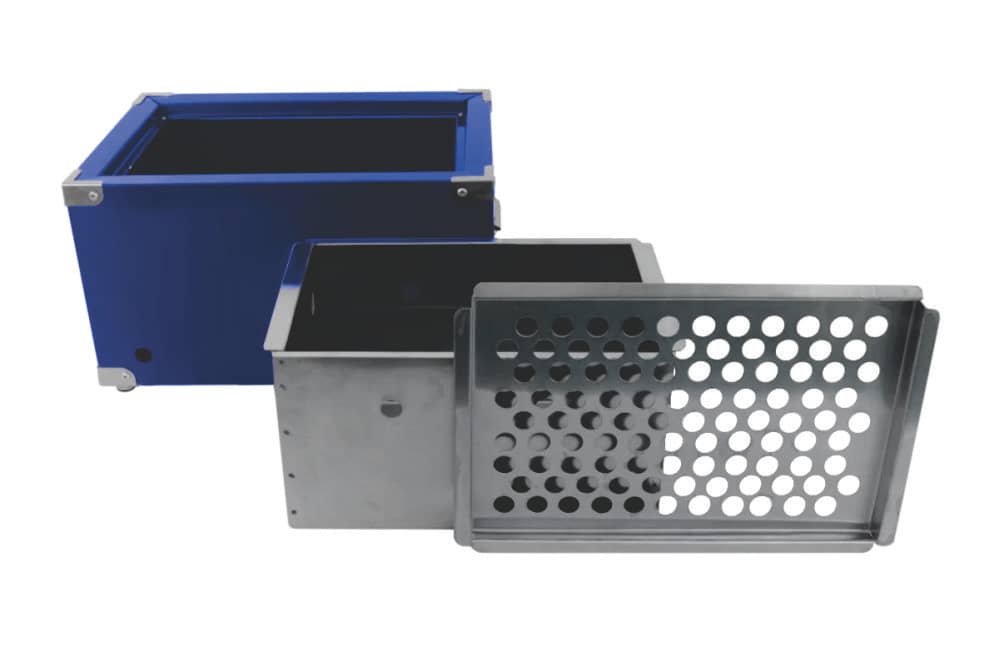 Churrasqueira Portatil Estampada Cor lisa Azul