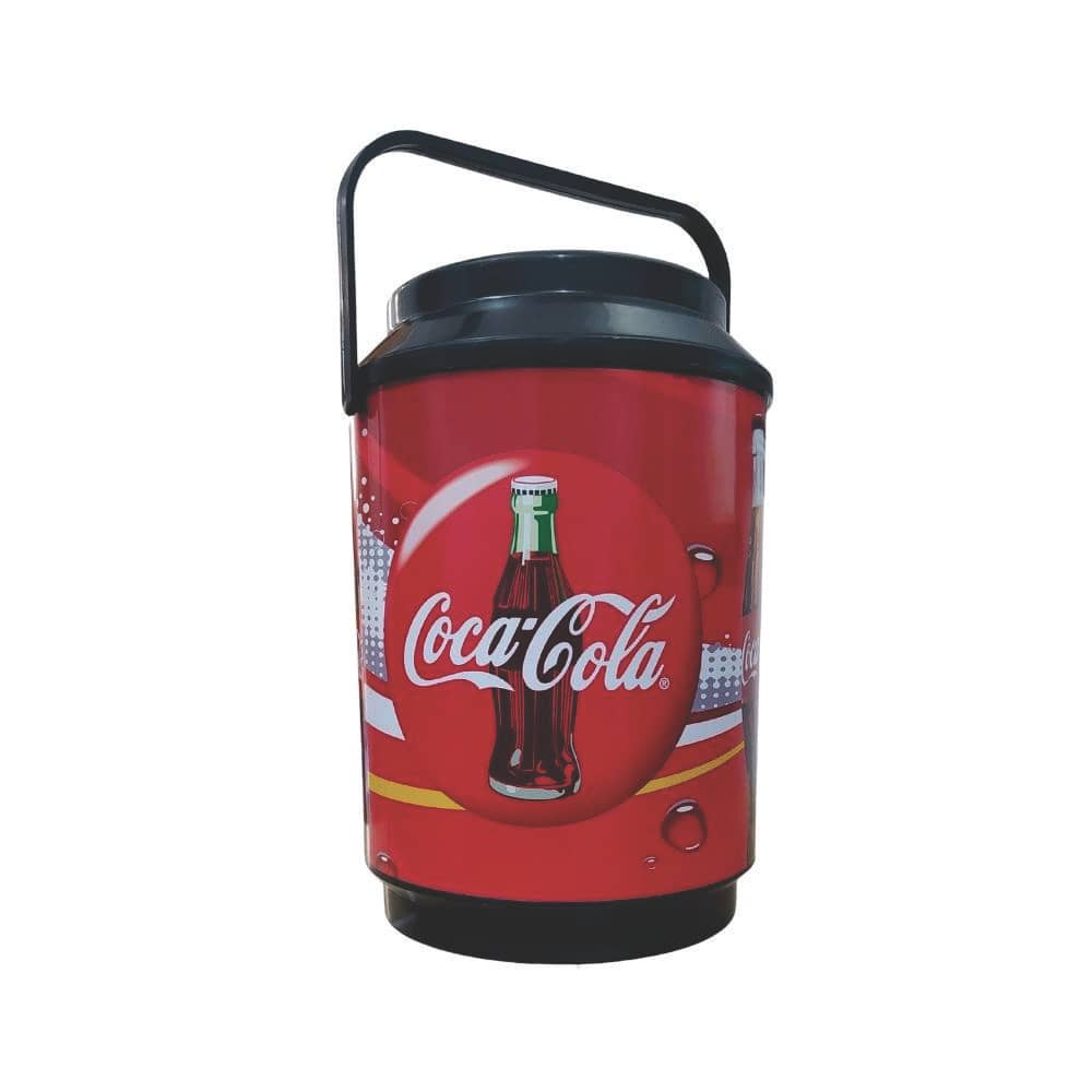 Cooler Térmico Redondo Estampa Preta 10 Litros com Alça