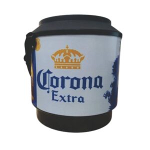 Cooler Térmico Redondo Estampa Preta 10 Litros com Alça