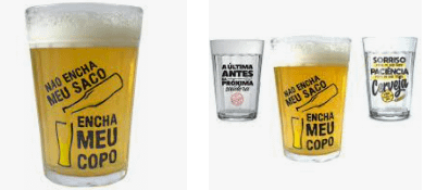 Copo Americano Personalizado de Vidro