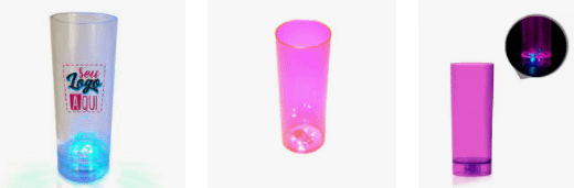 Copos personalizado com led