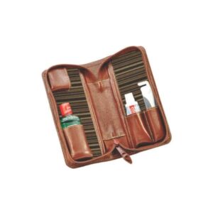 Kit Bucal em Couro com Porta Escova e Pasta