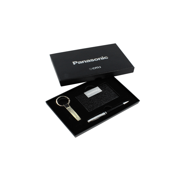 Kit Caneta com Porta Cartão em Metal Personalizado