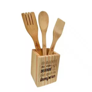 Kit Colher de Pau Personalizada