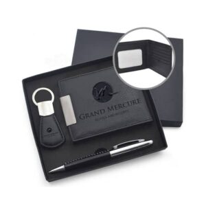 Kit Escritório de Couro Executivo Personalizado