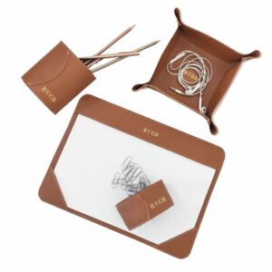 Kit Escritório de Couro Risque-Rabisque Personalizado