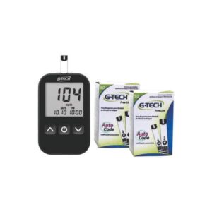 Kit Medidor De Glicose Com 100 Tiras Lancetas G-tech