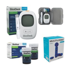 Kit Medidor Glicose Multilaser + 200 Lancetas