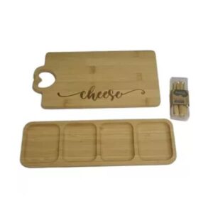 Kit Petisqueira com 5 divisórias + 2 Garfinhos de Bambu