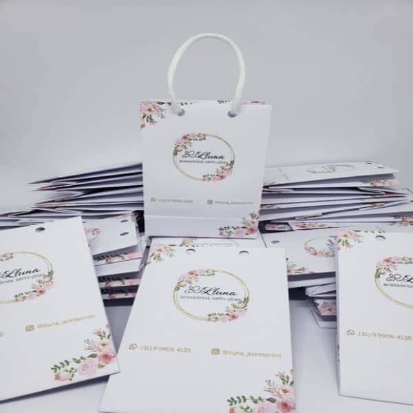 Kit com 50 Sacolas PP Personalizada