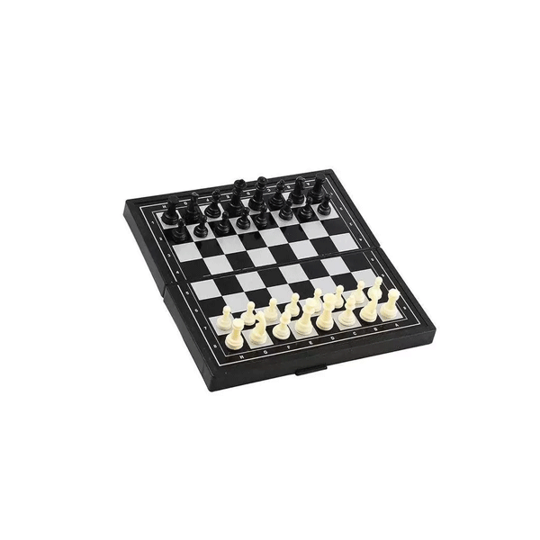 Kit com Jogo de Xadrez, Gamão e Dama – Tabuleiro 24 X 24CM