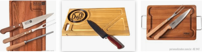 Kit para Churrasco com Tábua Personalizada