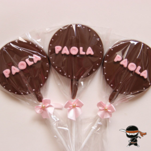 Pirulito de chocolate personalizado