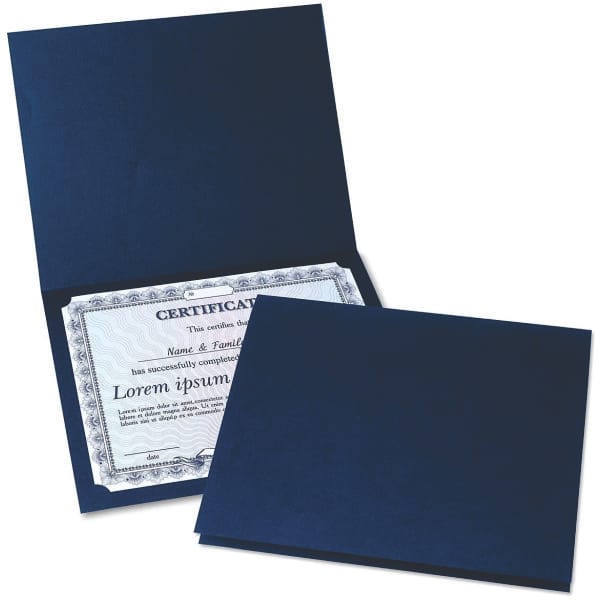 Porta Certificado Capa Dura Búfalo Azul