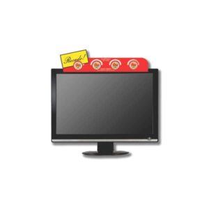 Porta Recado Plástico Colorido para Monitor