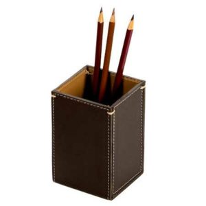Porta-caneta de couro