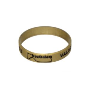 Pulseira de silicone dourada personalizada