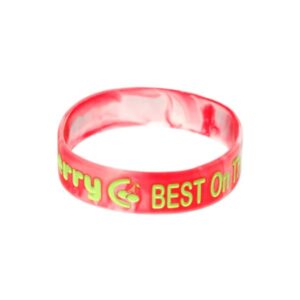 Pulseira de silicone larga mesclada
