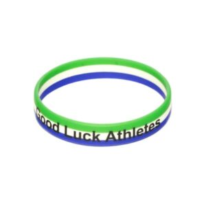 Pulseira de silicone listrada com personalização