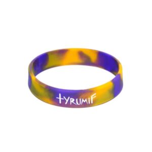 Pulseira de silicone mesclada em multicores