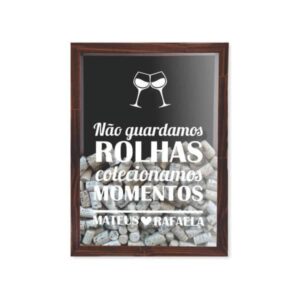Quadro Porta-Rolha Personalizado