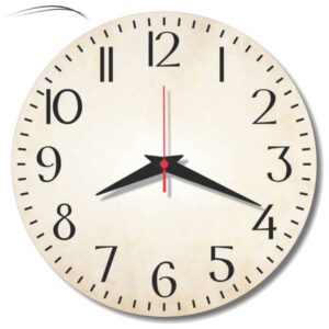 Relógio Parede Vintage Retrô Papiro Envelhecido Rústico