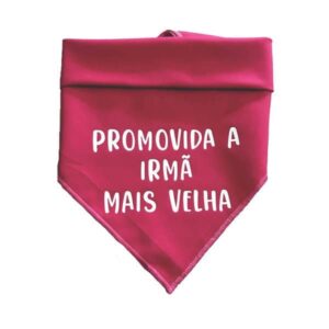 Bandana Para Cães e Gatos Promovida a Irmã Mais Velha
