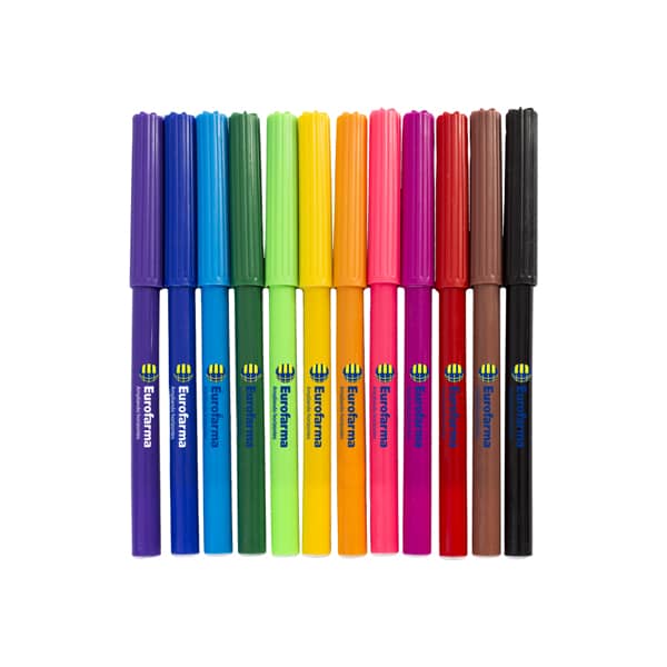 Caneta Hidrográfica 12 Cores Fine Master Personalizada