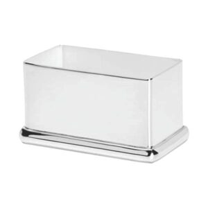 Porta-Adoçante Liso em Prata Wolff Linea 5x13 cm