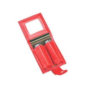 Porta-Batom Duplo em Couro Colorido Personalizado