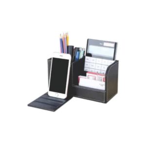 Porta Celular de Mesa em Couro para Escritorio