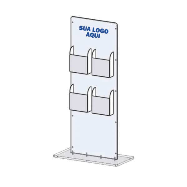 Porta Folder Acrílico – Expositor de Chão